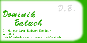 dominik baluch business card